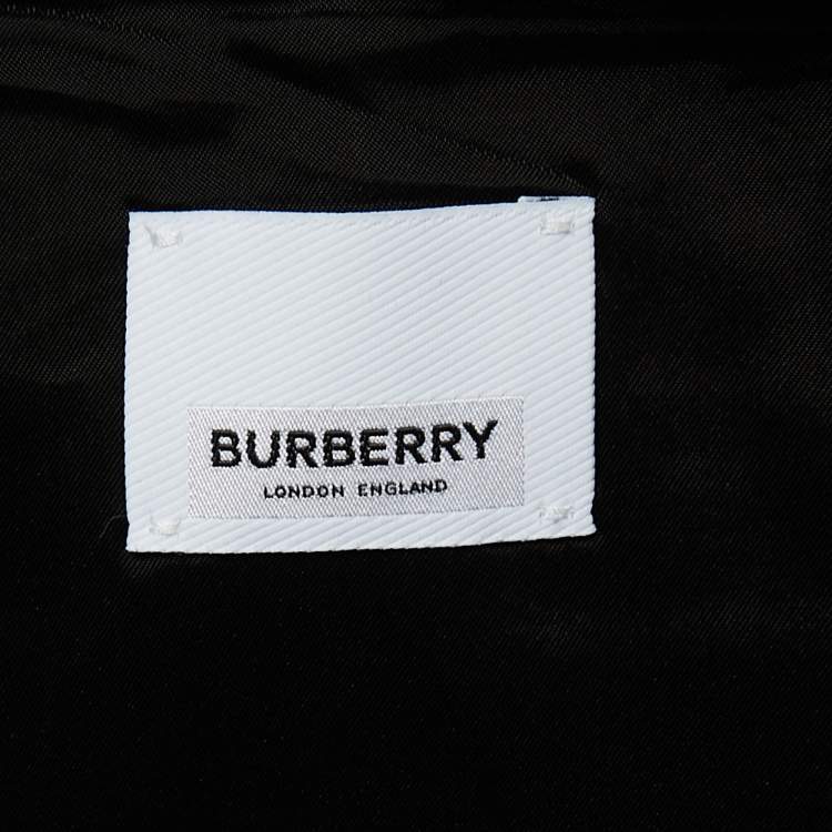 Pre Owned Burberry Brown Checked Wool Tailored Trousers M