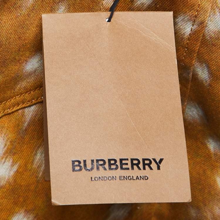 Pre Owned Burberry Brown Printed Denim Jeans S Waist 31"