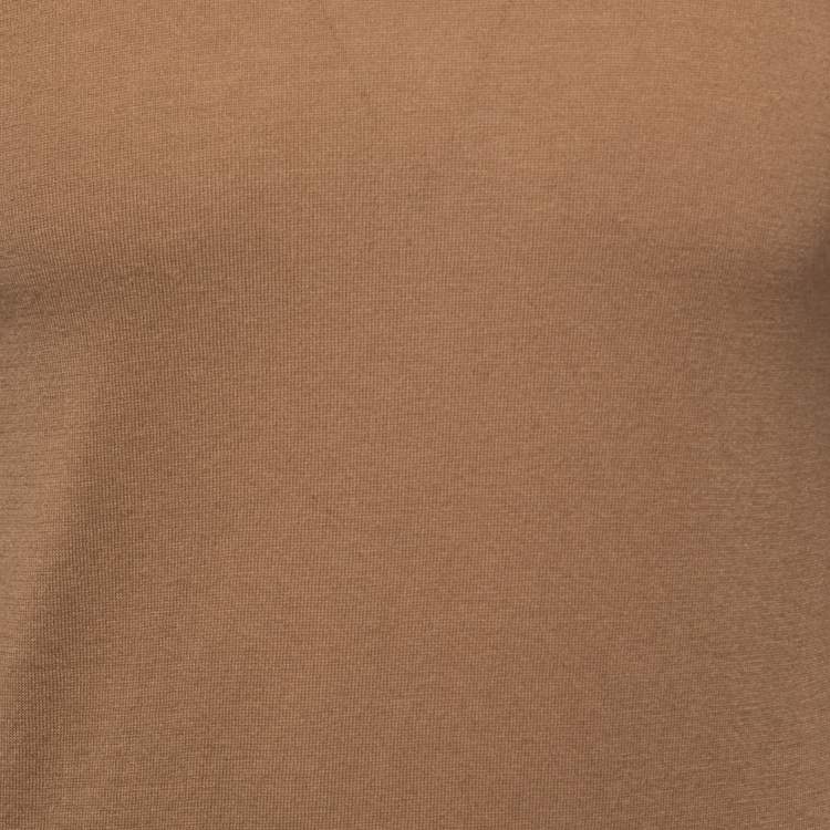 Pre Owned Burberry Dark Beige Cashmere Crew Neck Jumper S