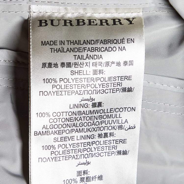 Pre Owned Burberry Beige Bradford Zip Up Bomber Jacket S