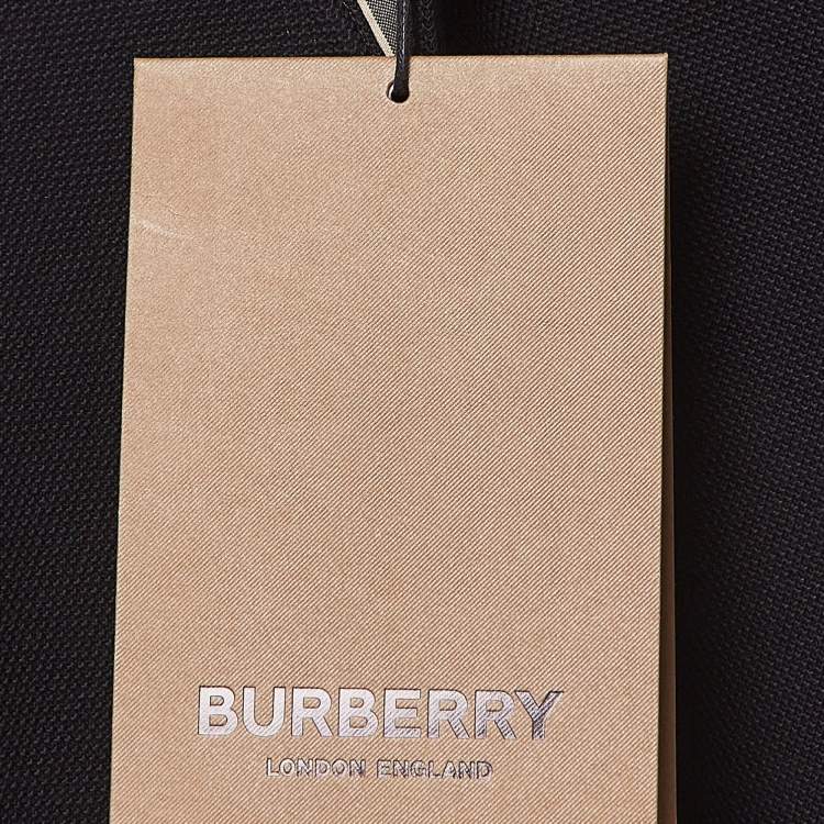 Pre Owned Burberry Black Cotton Short Sleeve Polo T-Shirt XXL