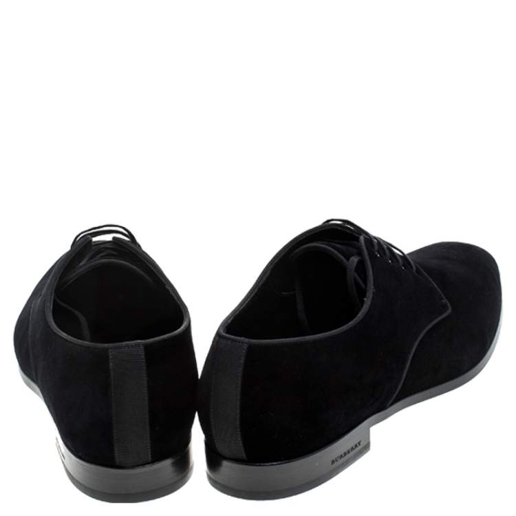 Pre Owned Burberry Black Velvet Menning Derby Size 42.5
