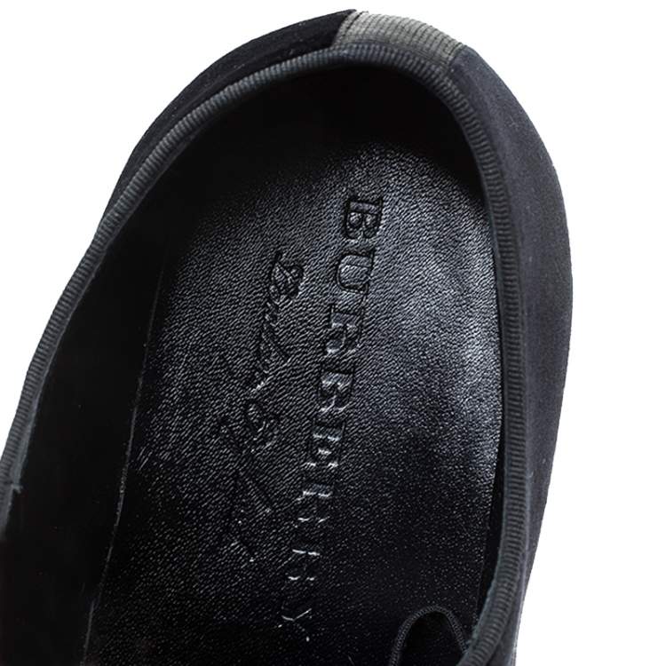 Pre Owned Burberry Black Velvet Menning Derby Size 42.5