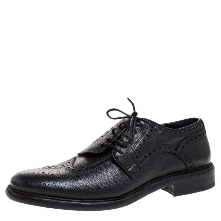 Burberry Black Brogue Leather Rayford Wingtip Derby Size 43 Burberry | TLC