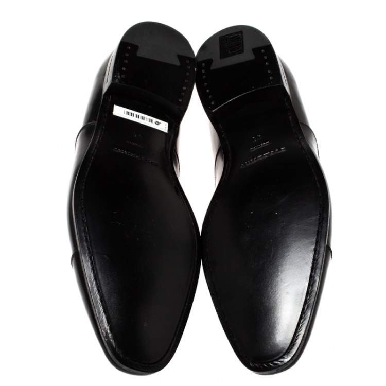 Pre Owned Burberry Black Leather Millstead Lace Up Oxfords Size 43