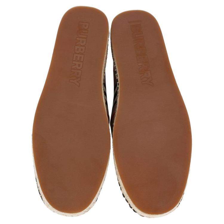 Pre Owned Burberry Multicolor Check Canvas Espadrilles Size EU 44