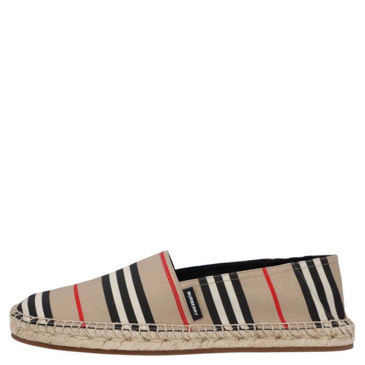 Pre Owned Burberry Multicolor Check Canvas Espadrilles Size EU 44