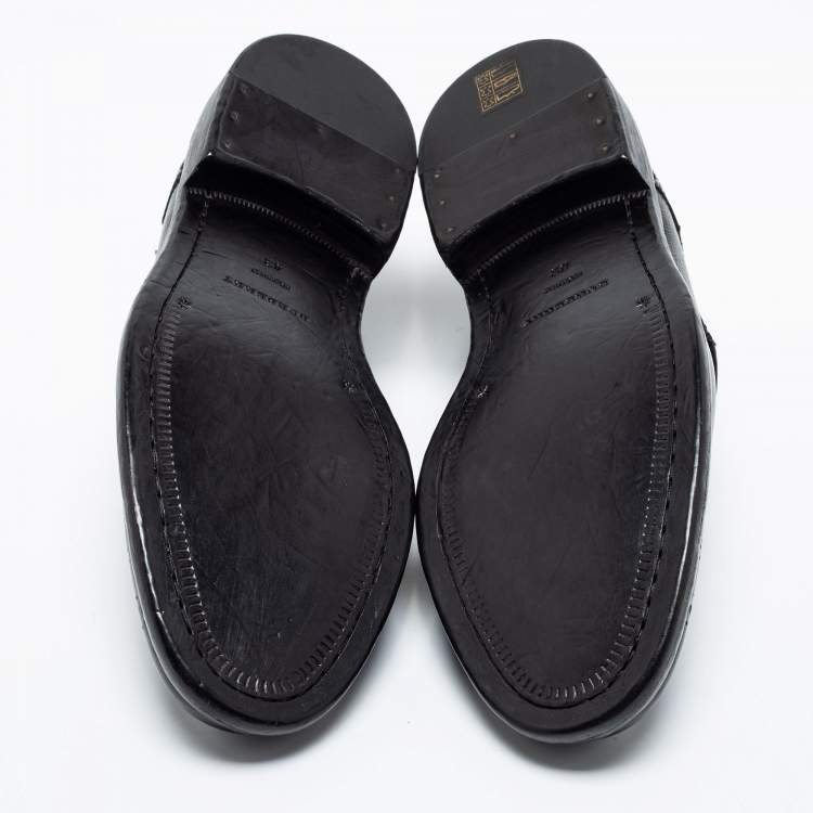 Pre Owned Burberry Black Brogue Leather Rayford Derby Size 43