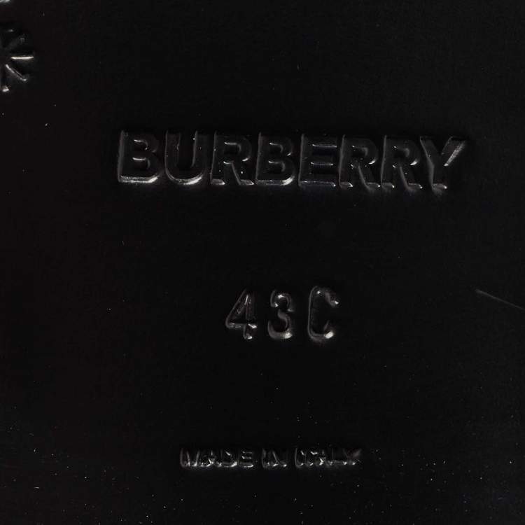Pre Owned Burberry Black Brogue Leather Lace Up Derby Size 43