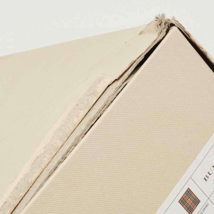 Pre Owned Burberry Brown Nova Check Rubber Rain Boots Size 41