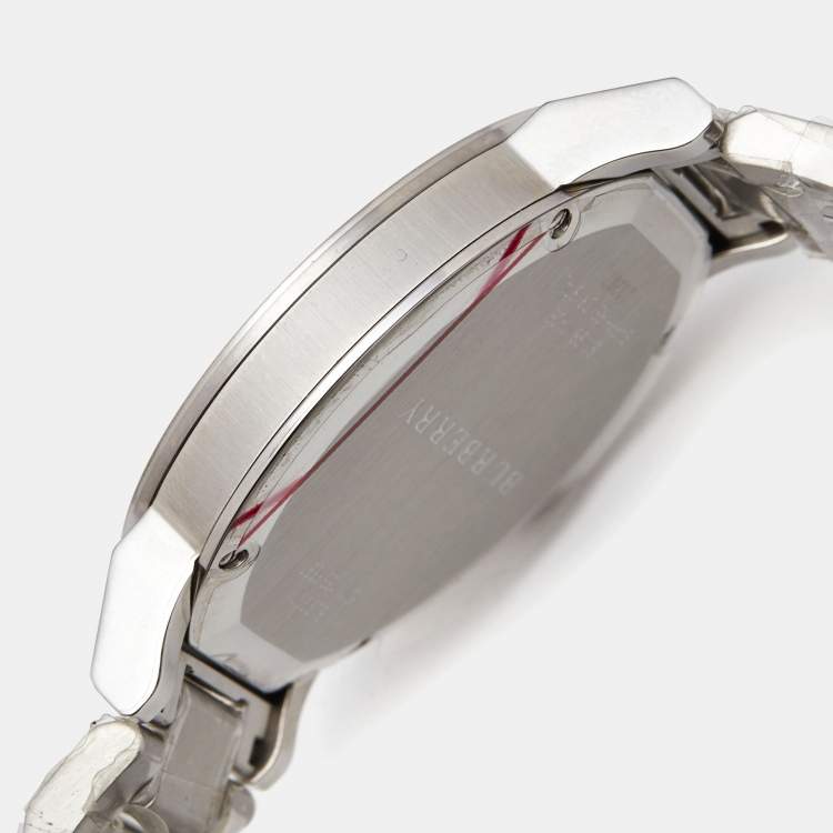 Pre Owned Burberry Black Stainless Steel The City BU9901 Men's Wristwatch 42 mm 