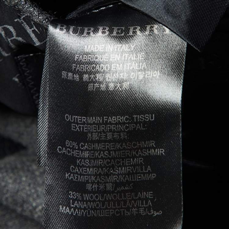 Pre Owned Burberry Prorsum Grey Wool Single Breasted Blazer S
