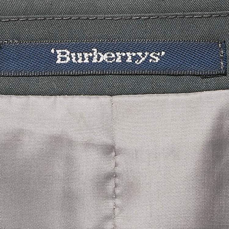 Pre Owned Burberry Prorsum Dark Grey Gabardine Single Breasted Blazer XXXL