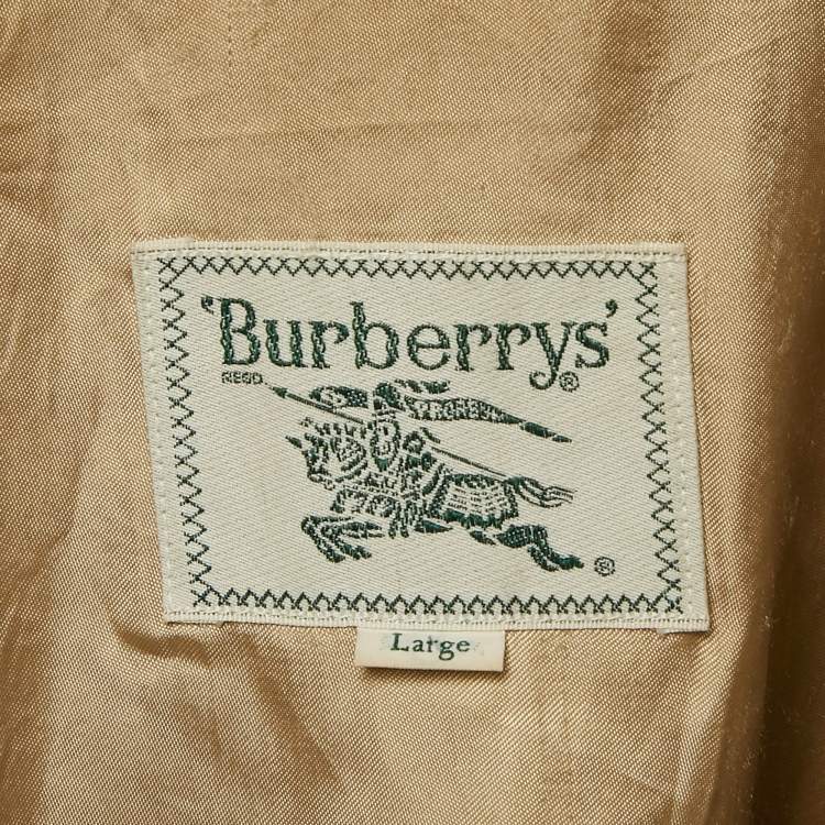 Pre Owned Burberry Prorsum Navy Blue Rib Knit Trim Wool Zip-Up Jacket L