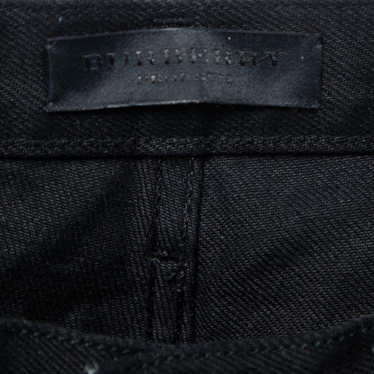 مملوكة مسبقًا Burberry Prorsum Black Denim Jeans M Waist 32"