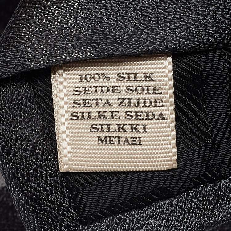 Pre Owned Burberry Grey Nova Check Silk Tie