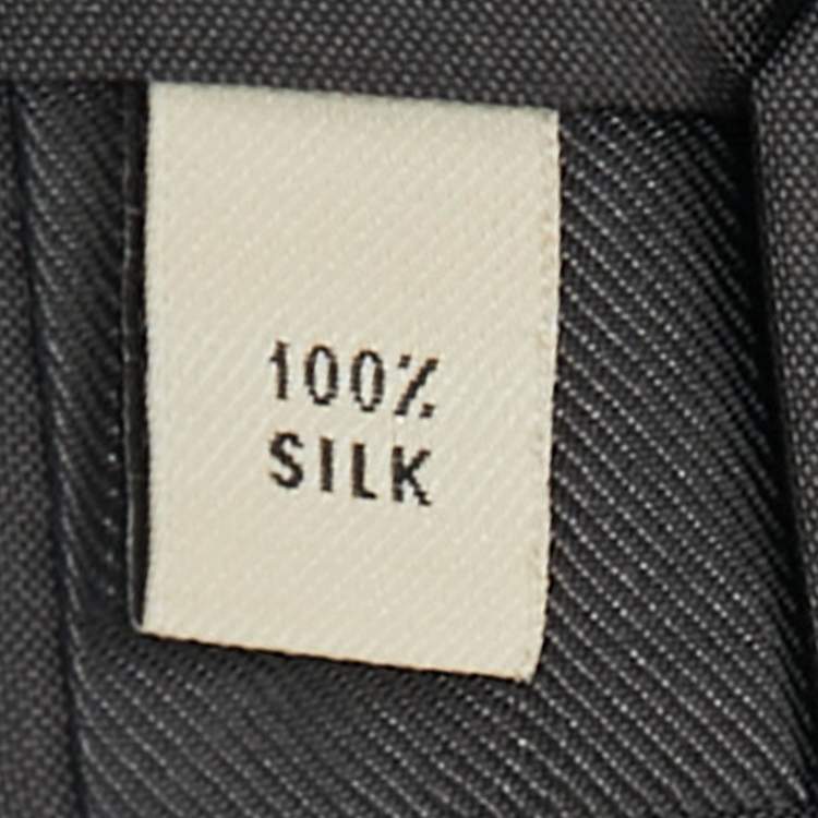 Pre Owned Burberry Grey Novacheck Silk Tie 