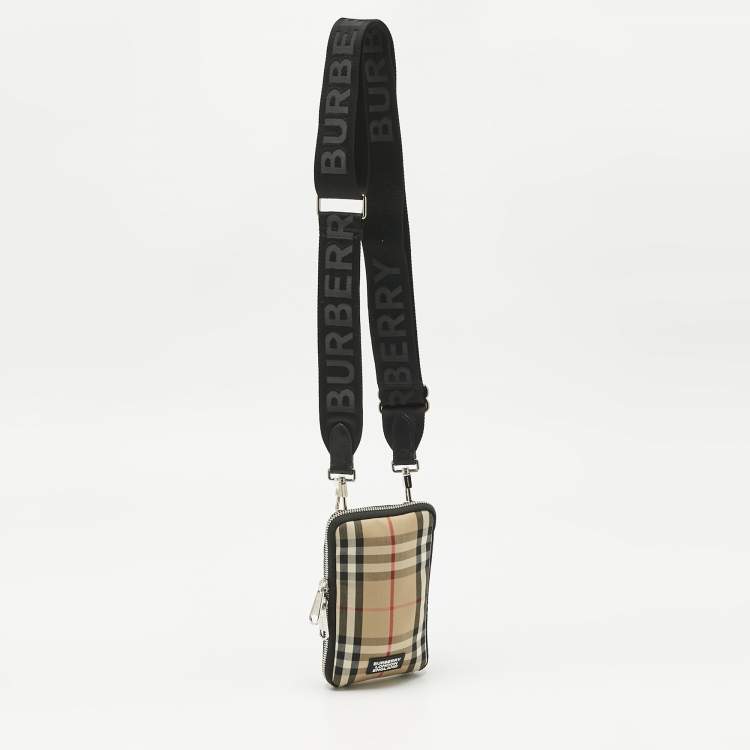 Pre Owned Burberry Beige Vintage Check Canvas Phone Case