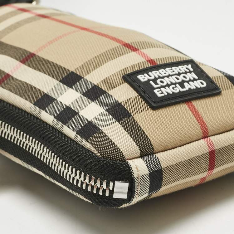 Pre Owned Burberry Beige Vintage Check Canvas Phone Case