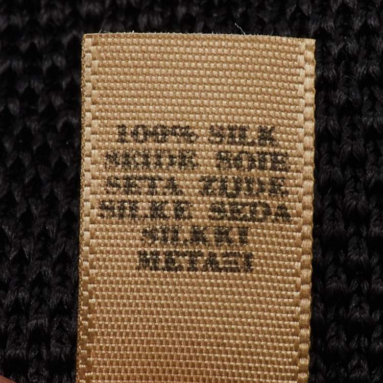 Pre Owned Burberry Black Silk Knit Skinny Tie
