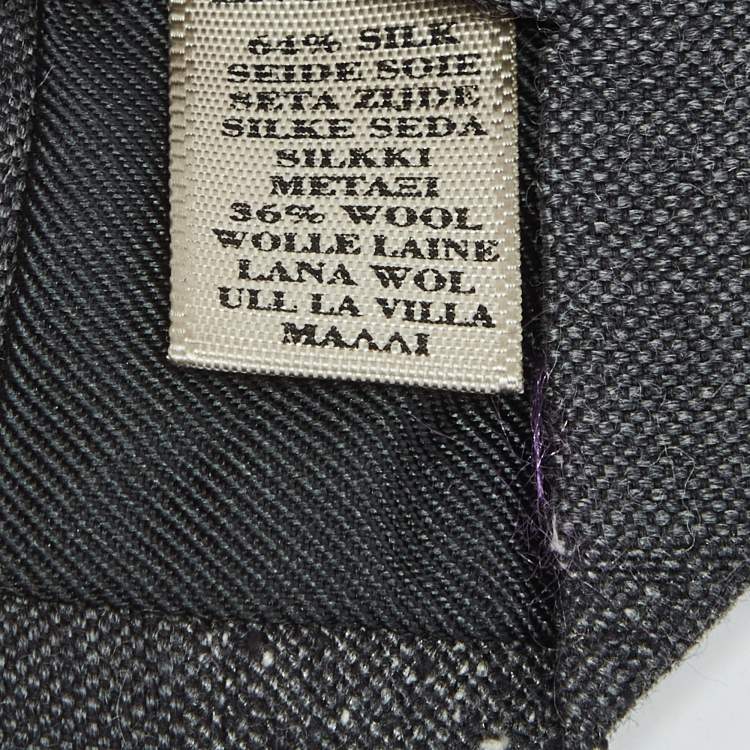 Pre Owned Burberry Grey Diagonal Stripe Jacquard Tie 