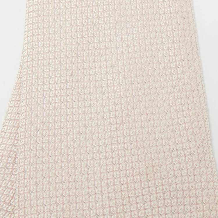 مملوكة مسبقًا Burberry Light Pink Patterned Silk Tie