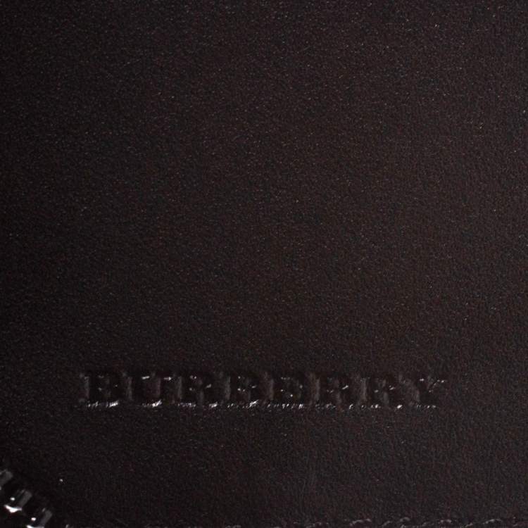 Pre Owned Burberry Brown Smoked Check Coated Canvas and Leather Tablet iPad 2 Case   