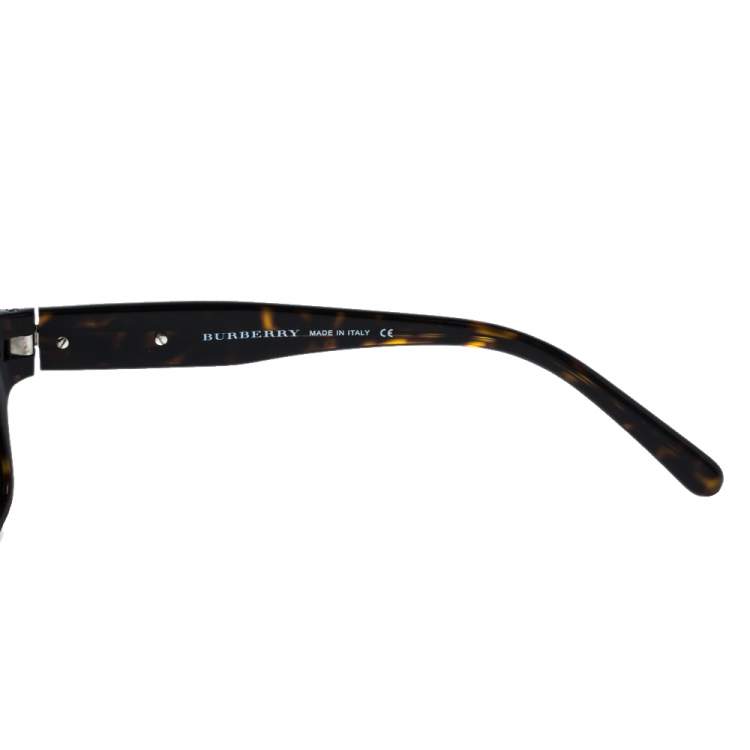 Pre Owned Burberry Dark Havana/ Brown B 4006 Rectangular Sunglasses