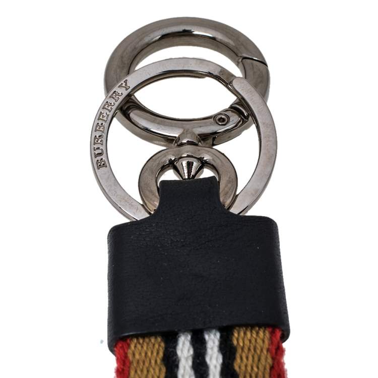 Burberry Archive Beige Icon Stripe Key Ring Burberry
