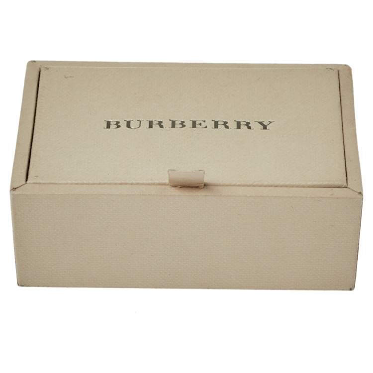Pre Owned Burberry Nova Check Silver Tone Money Clip