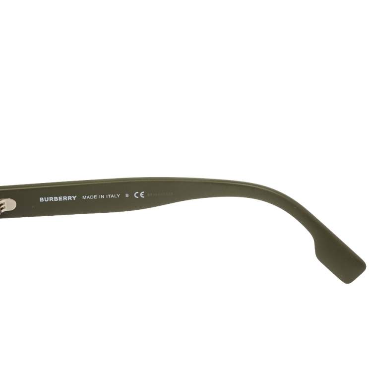 Pre Owned Burberry Green/ Grey 4309 Wayfarer Sunglasses