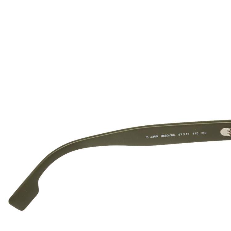 Pre Owned Burberry Green/ Grey 4309 Wayfarer Sunglasses