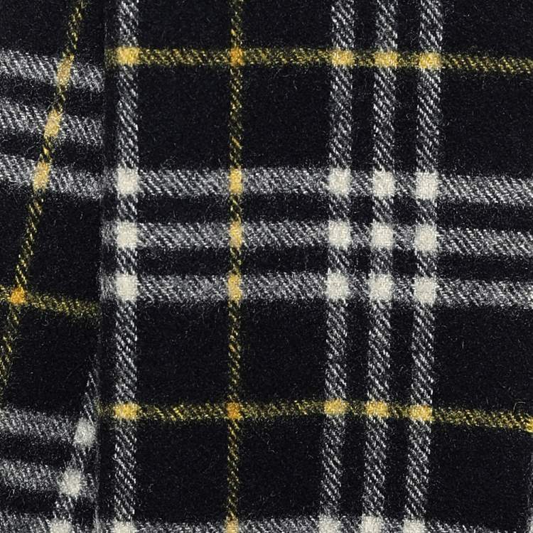 Pre Owned Burberry Black Castleford Check Lambwool Scarf