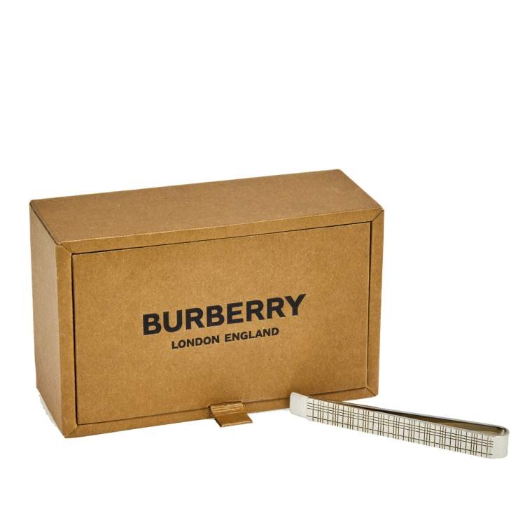 Pre Owned Burberry Silver Tone Metal Tie Pin