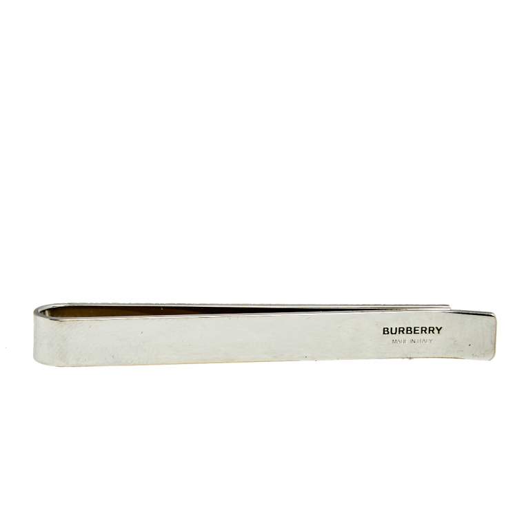 Pre Owned Burberry Silver Tone Metal Tie Pin