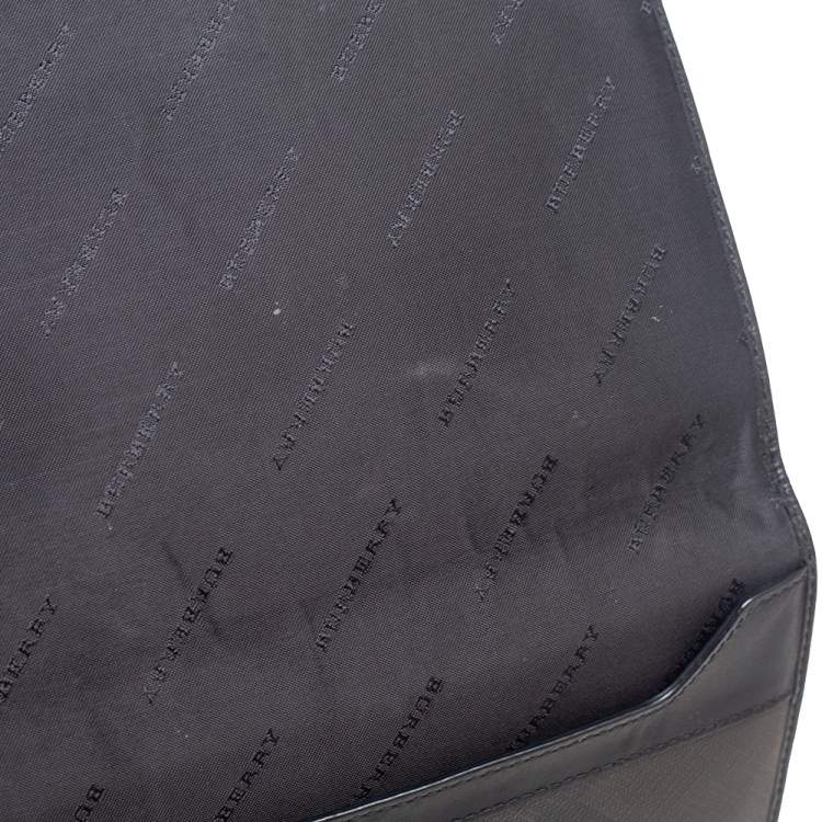 Pre Owned Burberry Dark Brown/Black Smoke Check PVC iPad Cover