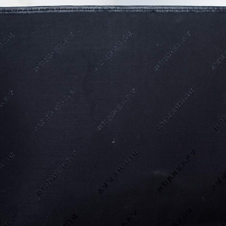 Pre Owned Burberry Dark Brown/Black Smoke Check PVC iPad Cover