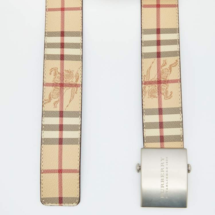 Vintage Check Belt in Beige - Burberry