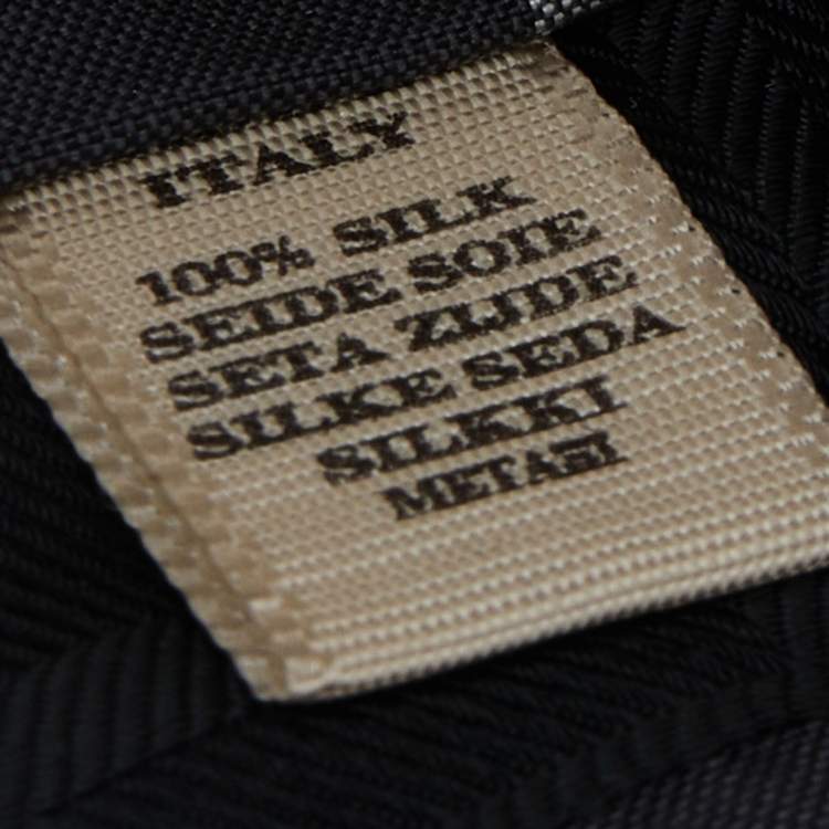 Pre Owned Burberry Grey Novacheck Silk Tie 