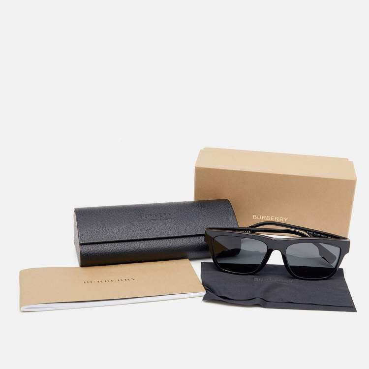 Pre Owned Burberry Black / Grey 4293 Wayfarer Sunglasses