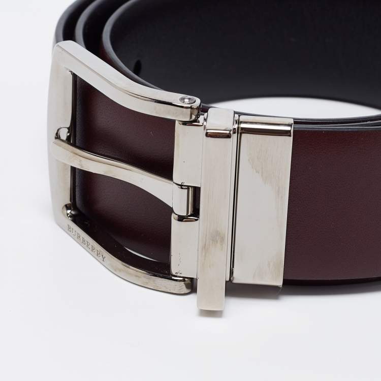 Louis Vuitton Burgundy Leather Reversible Belt Size 100CM Louis Vuitton