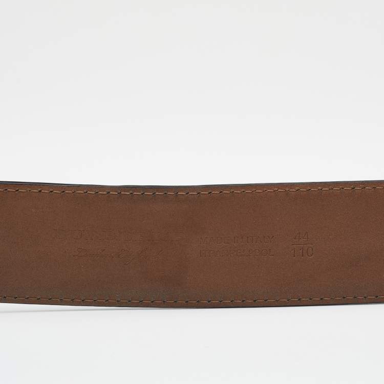 Pre Owned Burberry Black Leather Waist Belt 110 CM