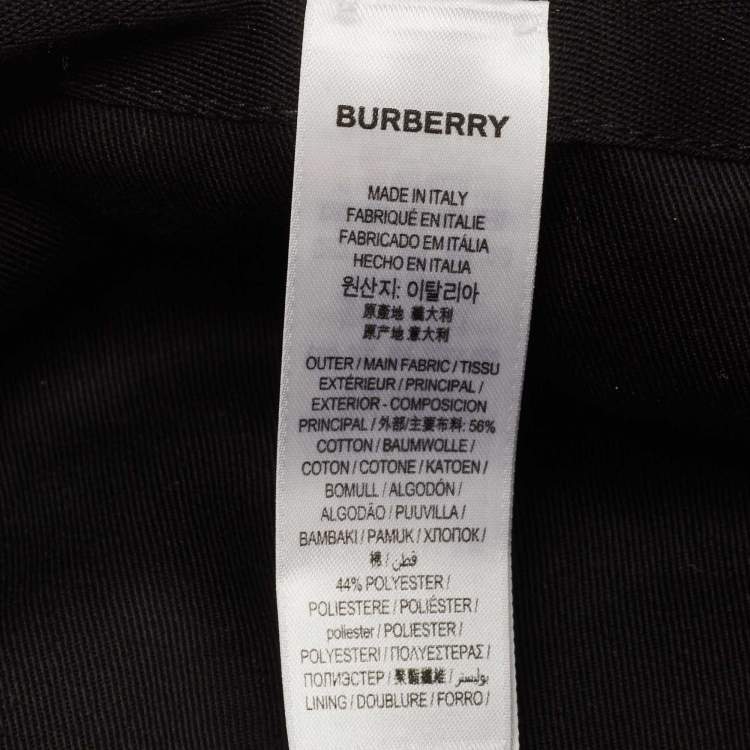 Pre Owned Burberry Beige Vintage Check Cotton Bucket Hat S