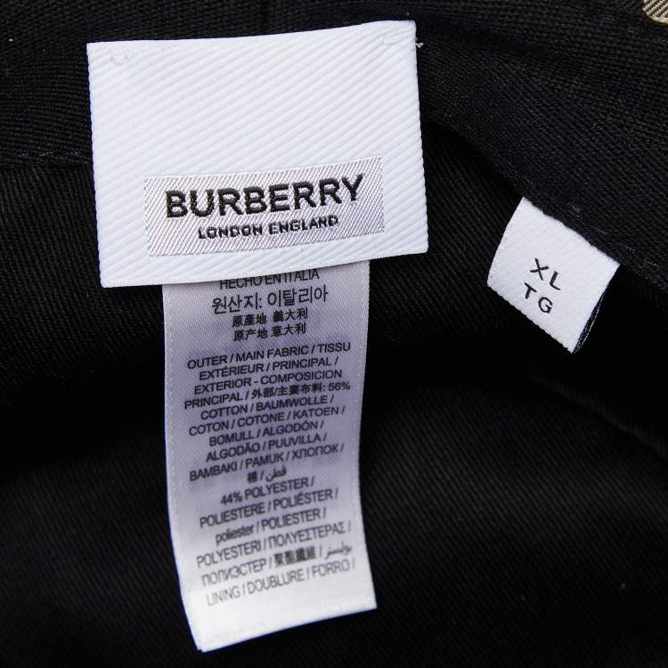 Pre Owned Burberry Beige Nova Check Cotton Bucket Hat XL