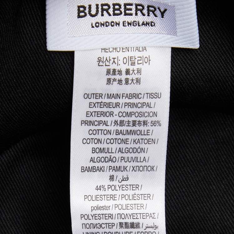 Pre Owned Burberry Beige Nova Check Cotton Bucket Hat XL
