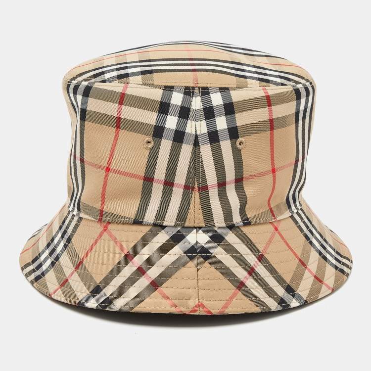 Burberry Beige Vintage Check Bucket Hat for Men