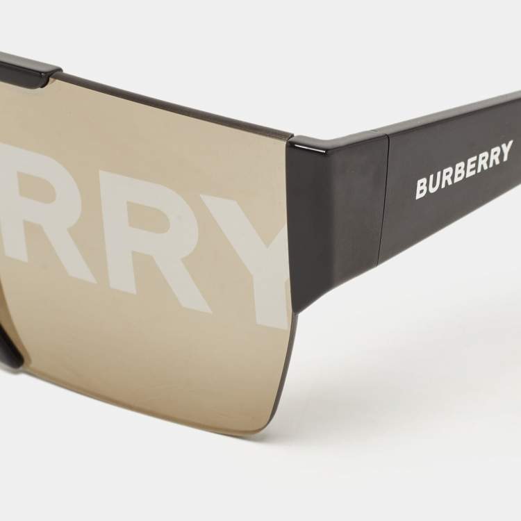 Pre Owned Burberry Black BE 4291 Reflective Sunglasses