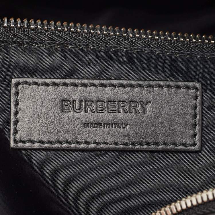 Pre Owned Buberry Black Coated Fabric XL Sonny Belt Sling Bag