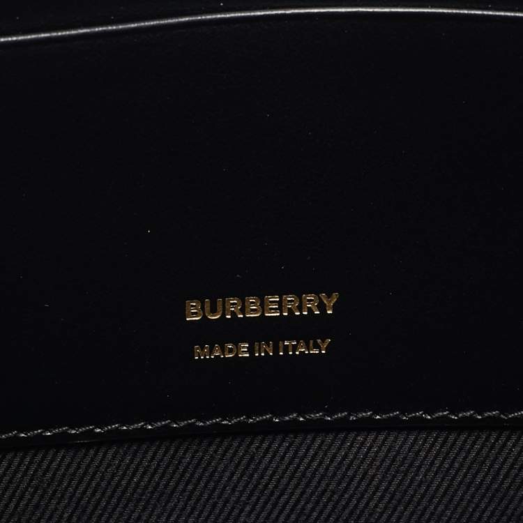 Pre Owned Burberry Orange/Brown TB Monogram Coated Canvas Stripe Zip Pouch