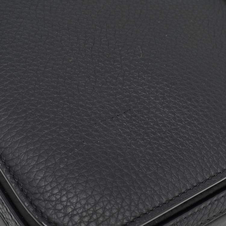 Pre Owned Burberry Black Leather Small Olympia Messenger Bag